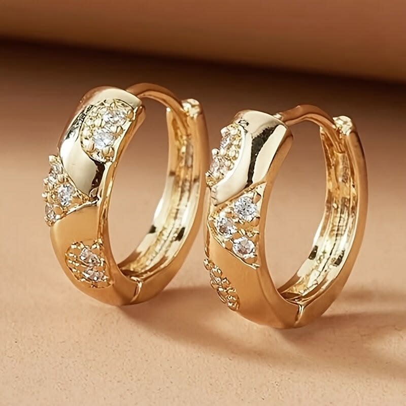 Golden earrings for ladies