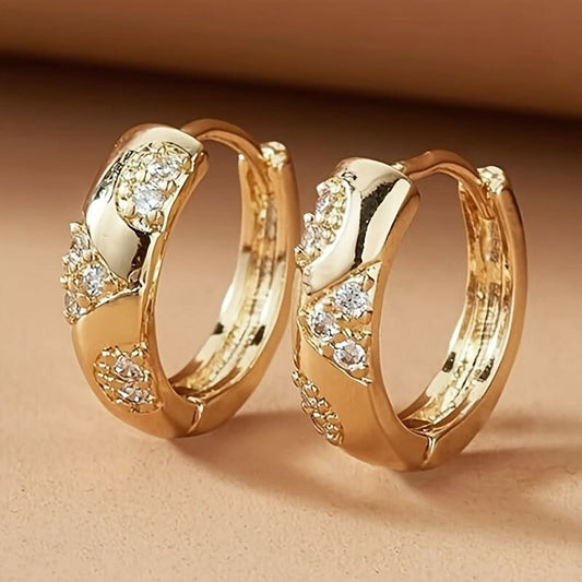 Golden earrings for ladies